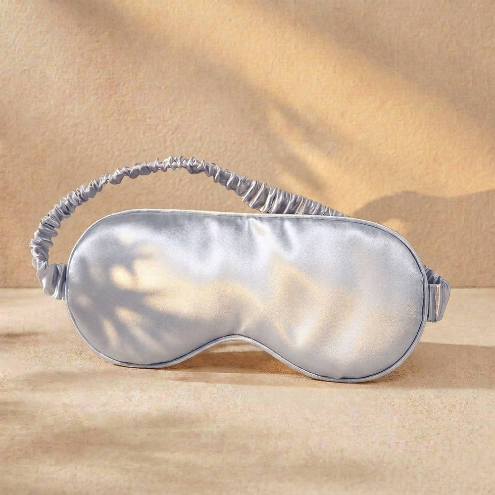 100% Pure Mulberry Silk Mask - Silver Grey