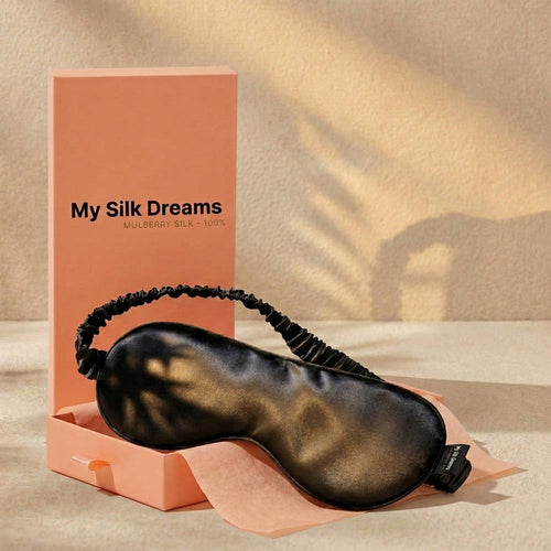 100% Pure Mulberry Silk Mask - Black