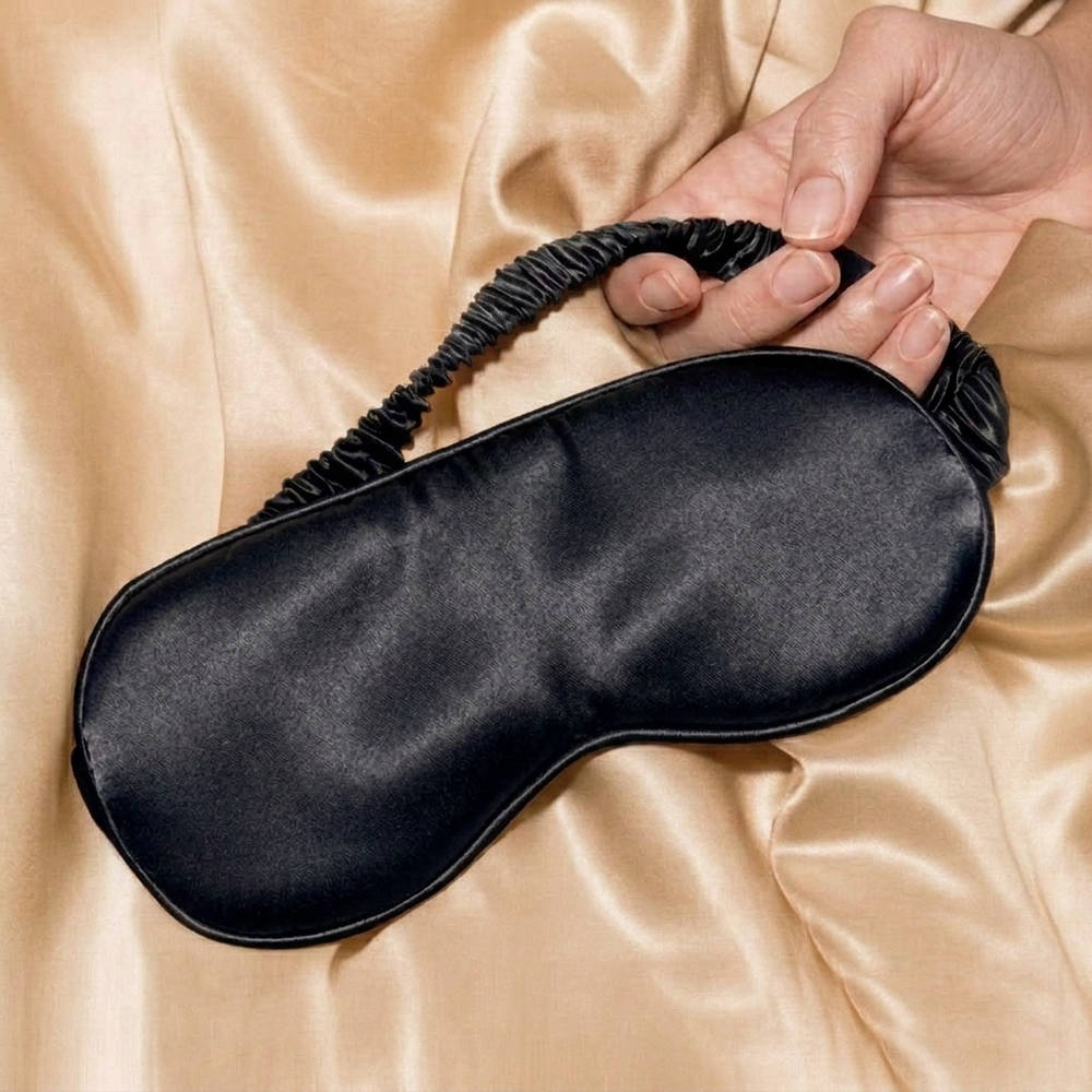 100% Pure Mulberry Silk Mask - Black