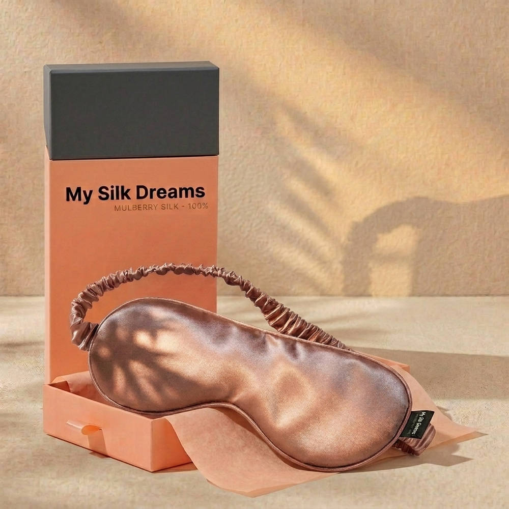 100% Pure Mulberry Silk Mask - Champagne