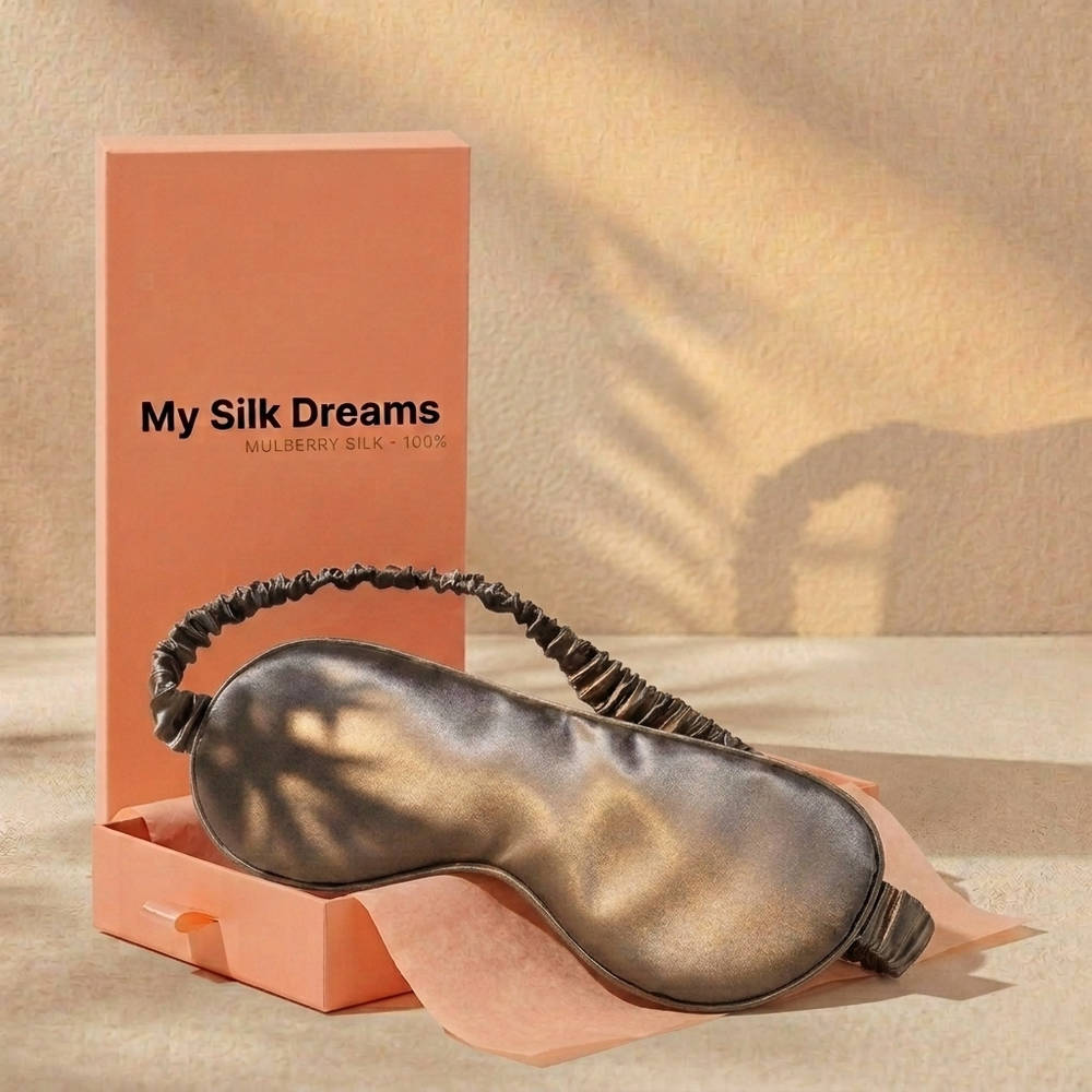 100% Pure Mulberry Silk Mask - Light Coffee