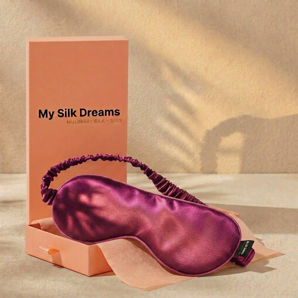 100% Pure Mulberry Silk Mask - Rose Red