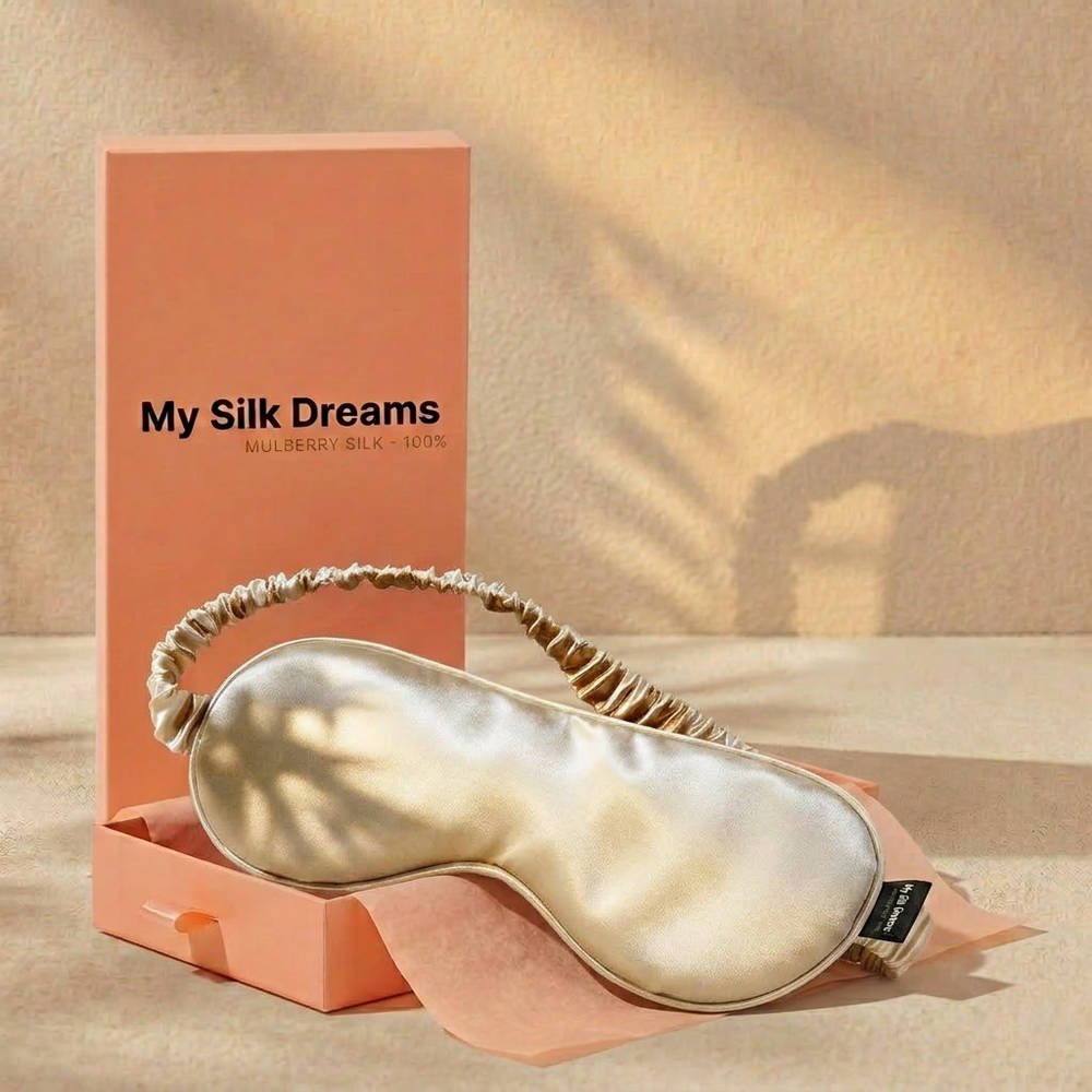 100% Pure Mulberry Silk Mask - Ivory