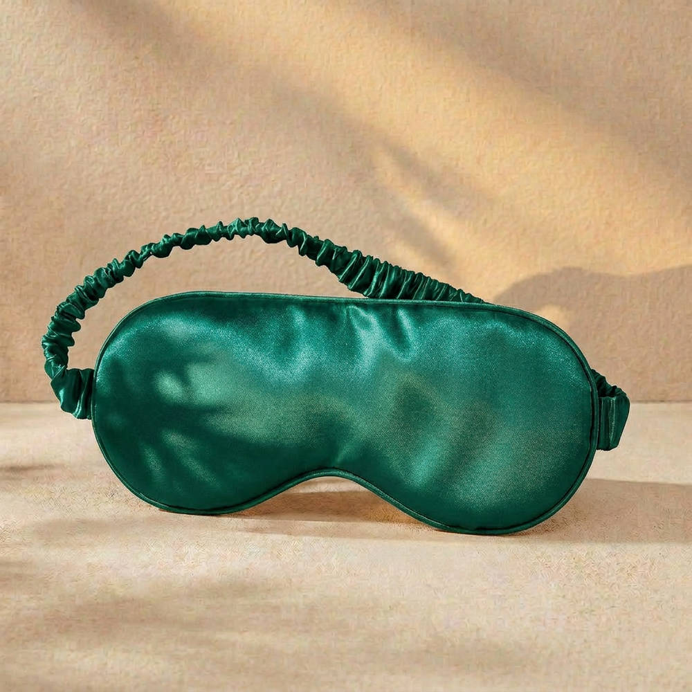 100% Pure Mulberry Silk Mask - Emerald Green