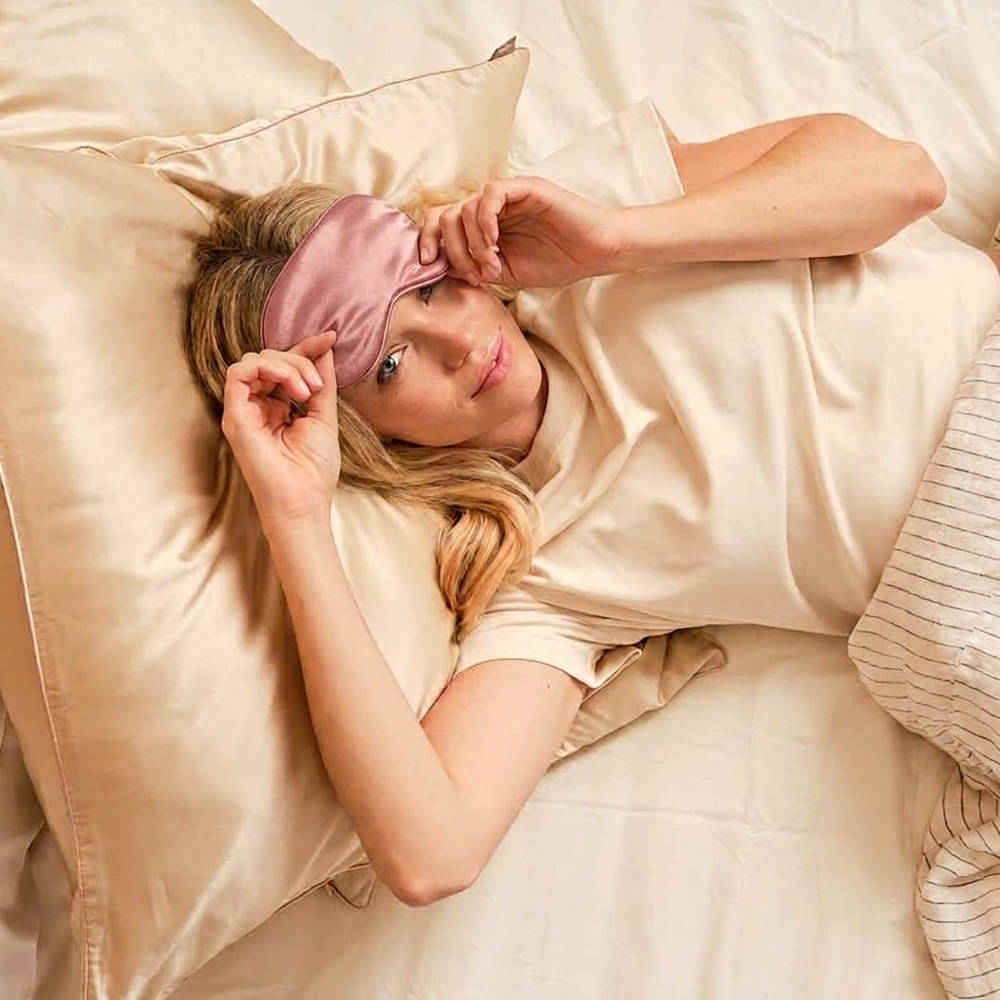 100% Pure Mulberry Silk Mask - Light Pink