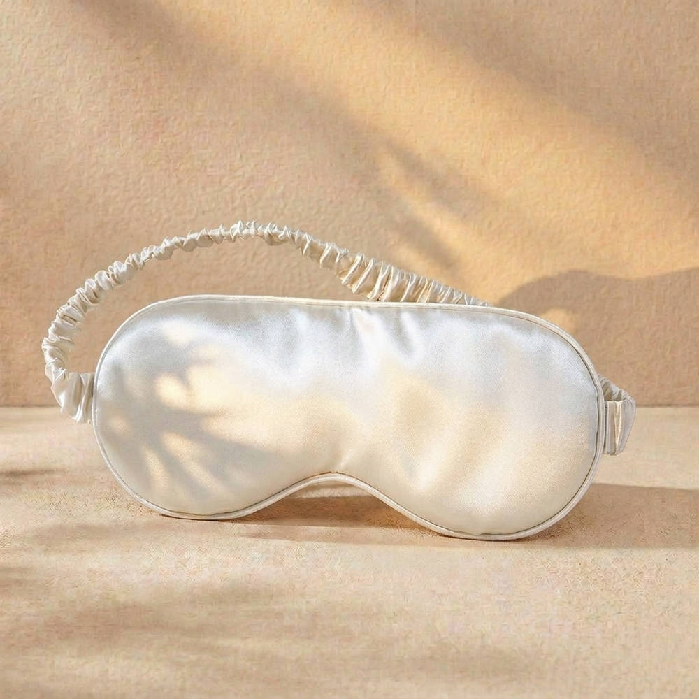100% Pure Mulberry Silk Mask - White