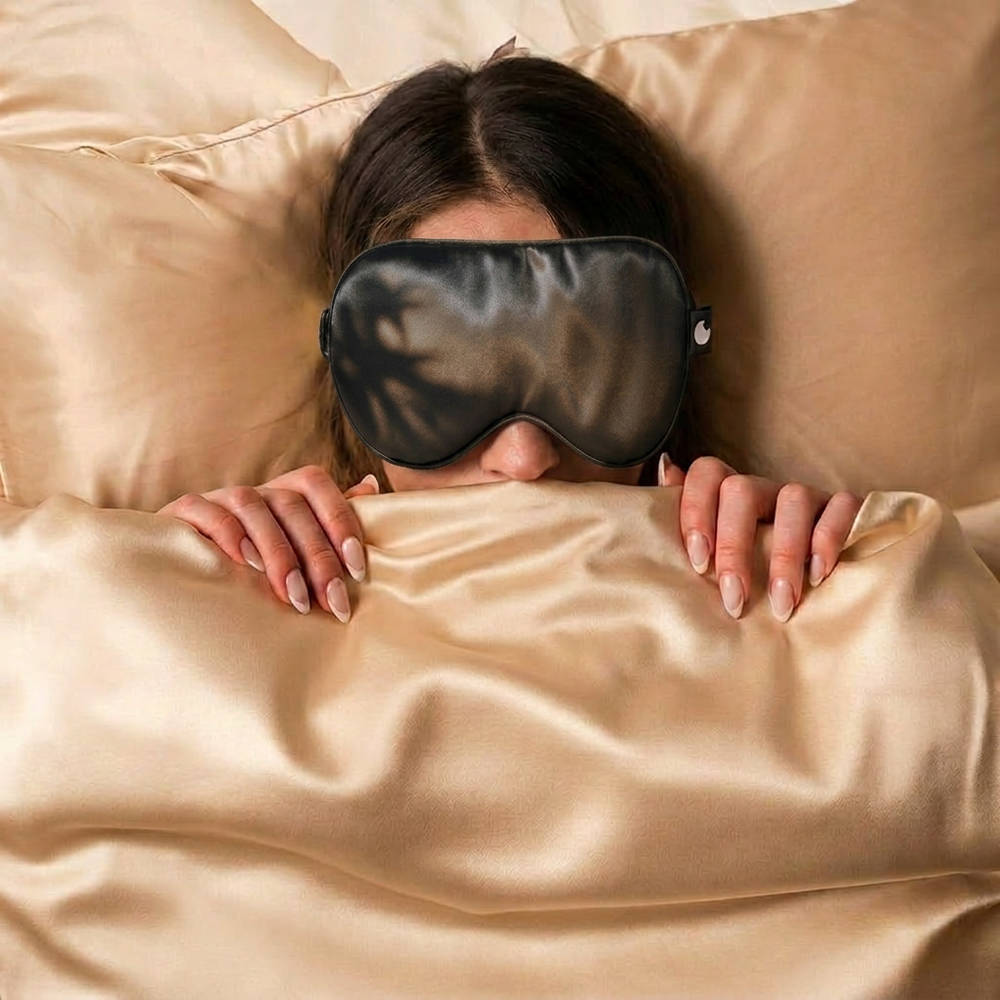 100% Pure Mulberry Silk Mask - Iron Grey