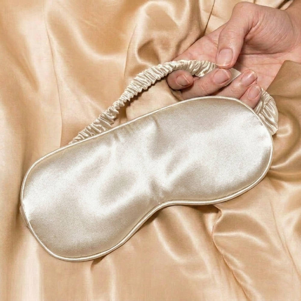 100% Pure Mulberry Silk Mask - Ivory