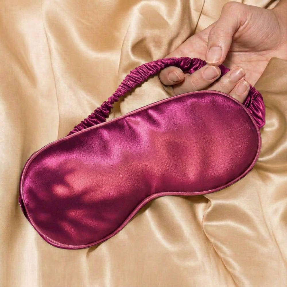 100% Pure Mulberry Silk Mask - Rose Red