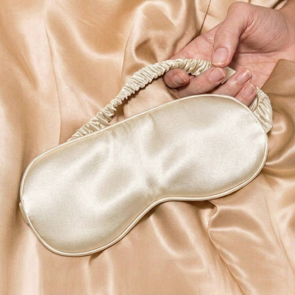 100% Pure Mulberry Silk Mask - White