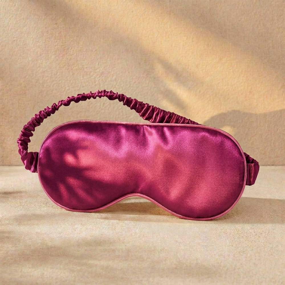 100% Pure Mulberry Silk Mask - Rose Red