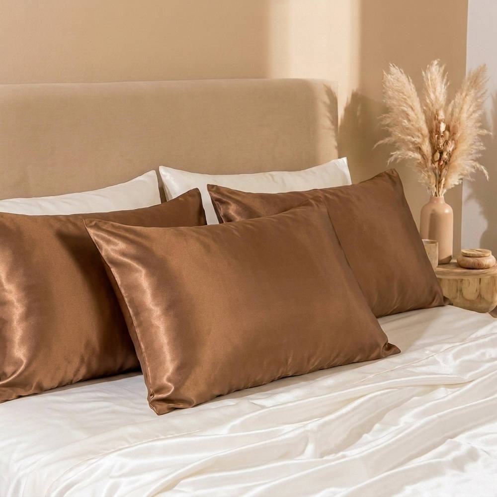 100% Pure Mulberry Silk Pillowcase - Apricot