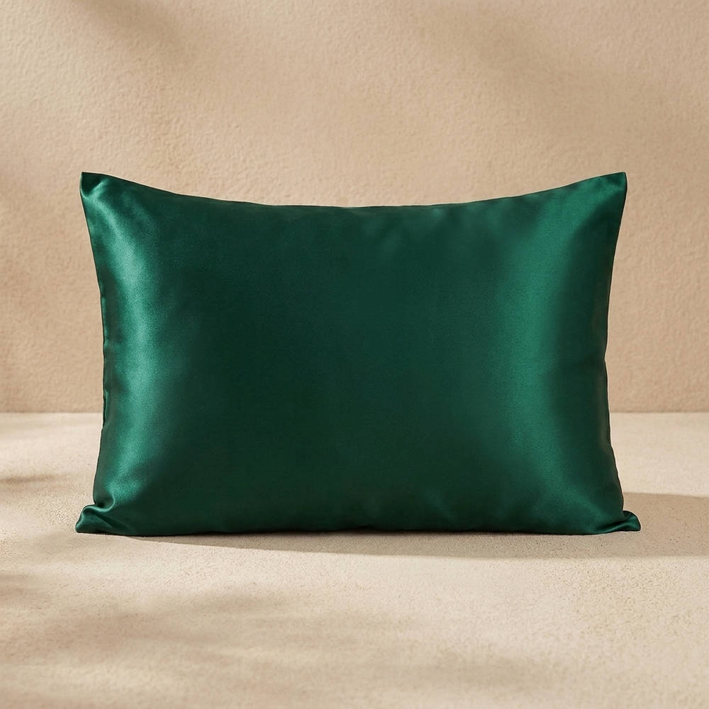 100% Pure Mulberry Silk Pillowcase - Deep Green