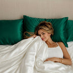 100% Pure Mulberry Silk Pillowcase - Deep Green