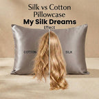 100% Pure Mulberry Silk Pillowcase - Rice Grey