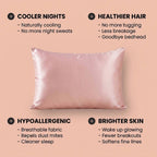 100% Pure Mulberry Silk Pillowcase - Light Pink