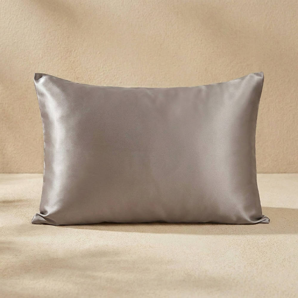 100% Pure Mulberry Silk Pillowcase - Rice Grey