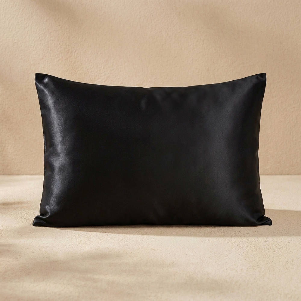 100% Pure Mulberry Silk Pillowcase - Black